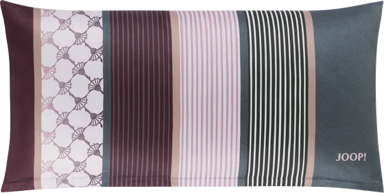 JOOP! Kissen Cornflower Stripes Deep Wine – Elegantes Comfort-Satin-Design