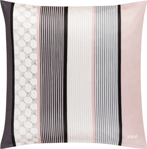 JOOP! Kissen Cornflower Stripes Deep Rose – Elegantes Comfort-Satin-Design