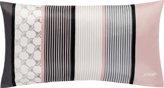 JOOP! Kissen Cornflower Stripes Deep Rose – Elegantes Comfort-Satin-Design