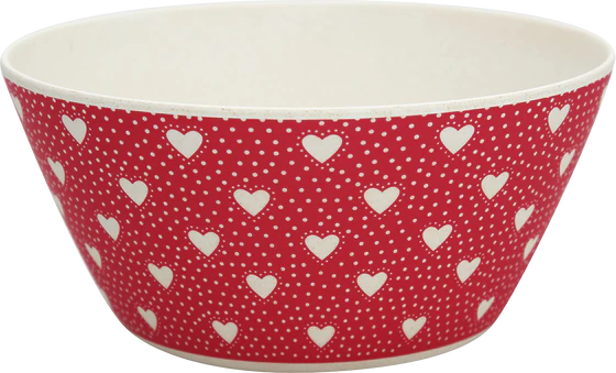 Greengate Bamboo Bowl Penny red small