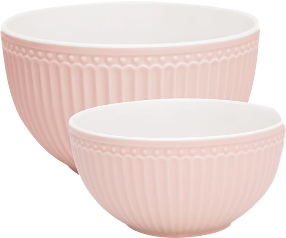 Greengate Servin bowl / Servierschüssel 2er Set Alice pale pink