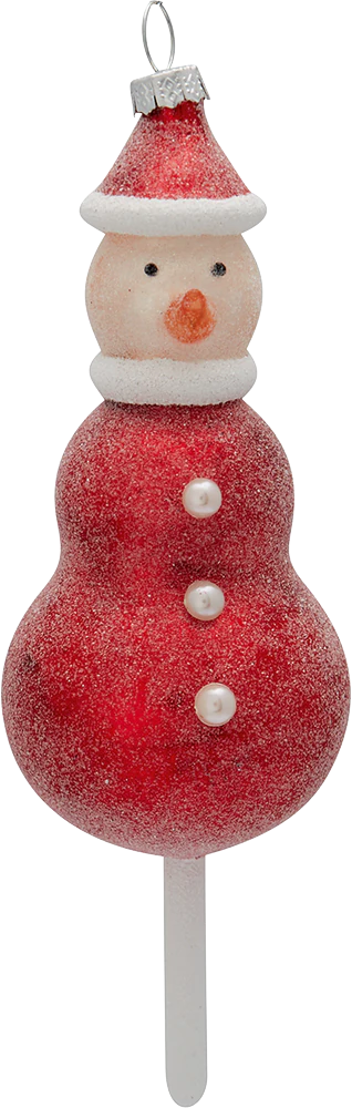 Greengate Snowman glass red  / Anhänger