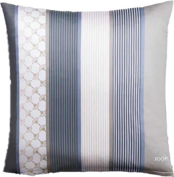 JOOP! Kissen Cornflower Stripes Deep Coal – Luxuriöser Comfort-Satin mit modernem Stil