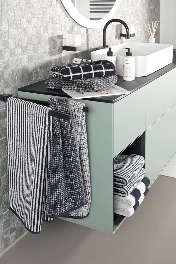 Cawö Zoom Streifen 121-97 Frottiertücher in Schwarz: Eleganz & Komfort