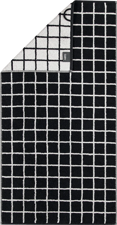 Cawö Zoom Karo 123-97 schwarz Frottiertuch