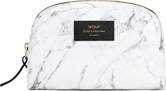 Wouf White Marble Big Beauty Bag