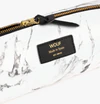 Wouf White Marble Hearts School Pencil Case