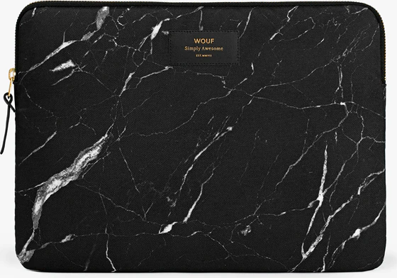 Wouf Black Marble Laptop Sleeve 15´´