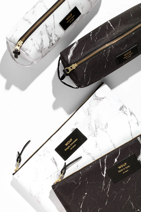 Wouf Black Marble Laptop Sleeve 15´´