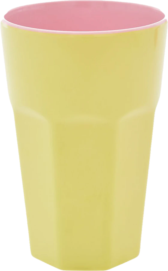 Rice Becher Soft Yellow and Pink Two Tone Tall