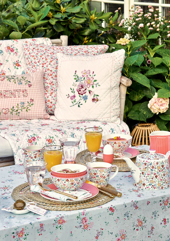 Greengate Stoffserviette mit Spitze Belle Pale Blue