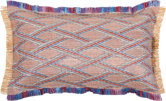 PAD TULUM Red / Aqua Kissenhülle 30x50 cm