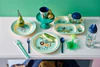 Rice Melamin Kinderschüssel - Blau - Jungle Animals Print 