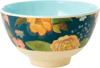 Rice Small Melamin Schüssel - Dunkelblau Selmas Flower Print