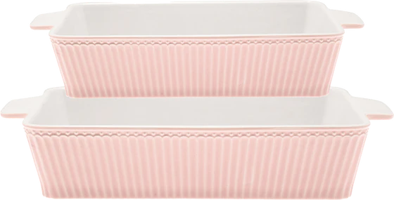 Greengate Dishes Alice pale pink rectangular set of 2