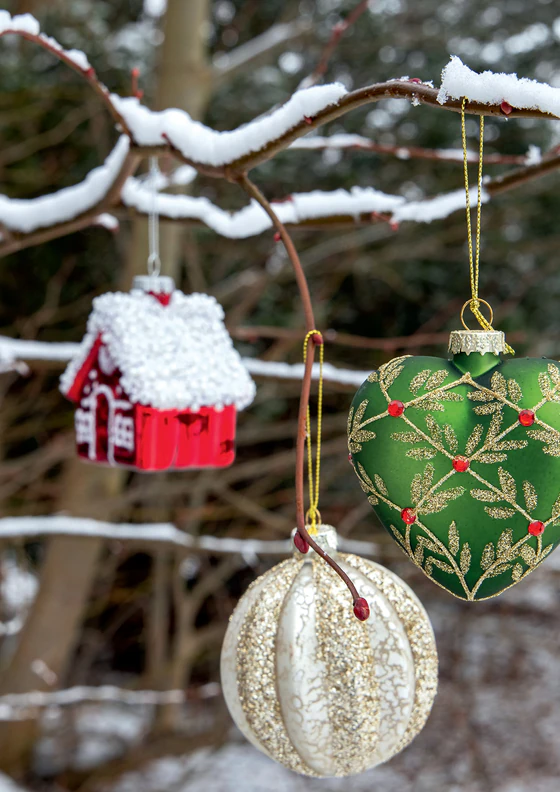 Greengate MITTEN SNOWFLAKE Grey Large Weihnachtskugel