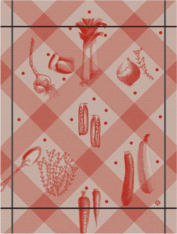 Le Jacquard Francais Légumes au jardin Red / Tomate Geschirrtuch