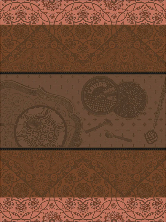 Le Jacquard Francais Tsar Brown / Oscietre  Geschirrtuch