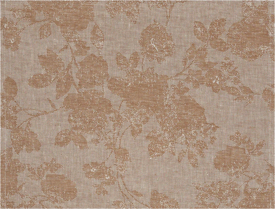 Le Jacquard Francais Casual Flower Brown / Noisette Tischset Leinen /beschichtet 