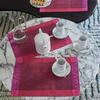 Le Jacquard Francais Symphonie Baroque Maroon / Opera Tischsets 