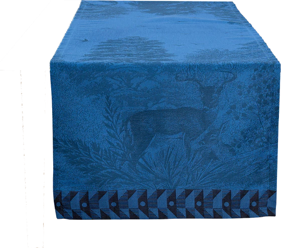 Le Jacquard Francais Foret Enchantee Celeste / Blue Tischläufer