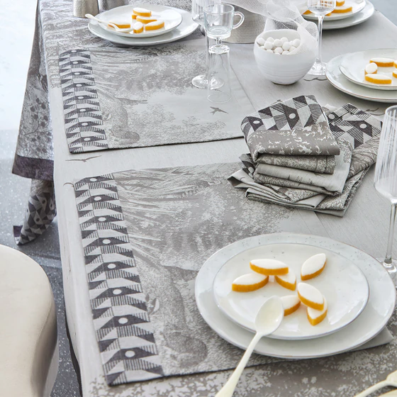 Le Jacquard Francais Foret Enchantee Argent / Grey Tischset 