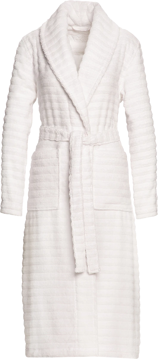 Vossen Coco Damen Bademantel in Weiß: Eleganter Komfort