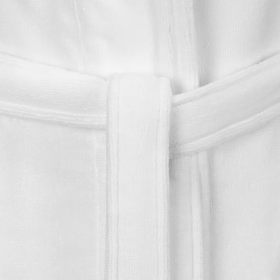 Vossen Feeling-L Herren Bademantel in Weiß: Eleganz und Komfort