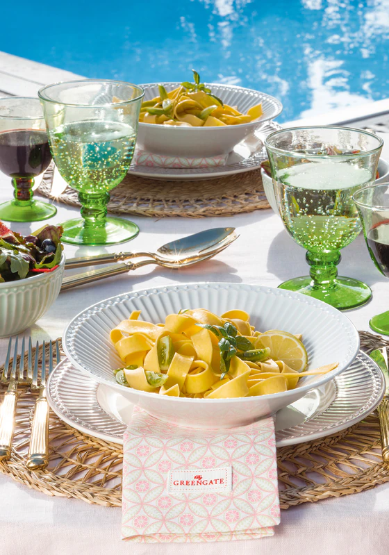 Greengate Alice White Pasta Teller