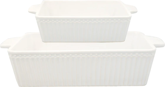 Greengate Alice White Auflaufform 2er Set - small