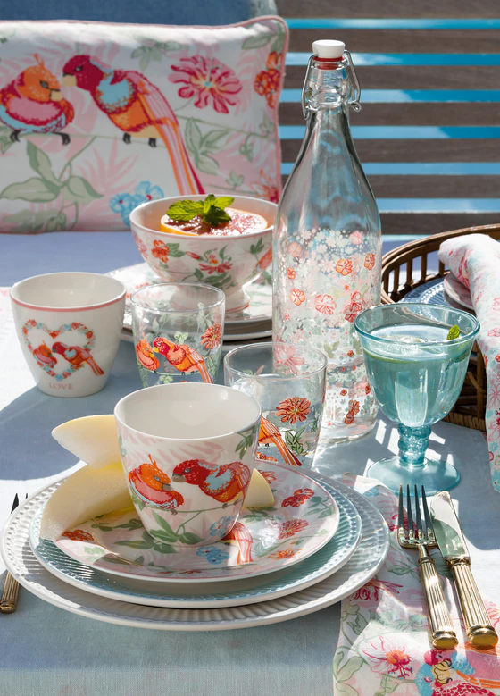 Greengate Fallulah White Tablett Porzellan 