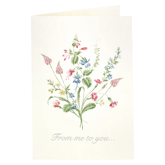 Greengate Card and envelope Elwin white large 12 pcs