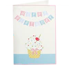Greengate Happy birthday White Karte mit Umschlag - 12 Stück