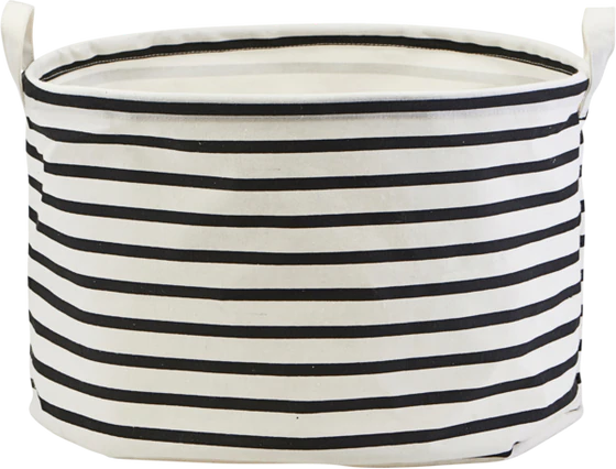 House Doctor Aufbewahrungskorb mittel, Stripes Schwarz/Weiß
