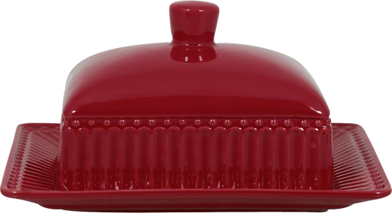 Greengate Alice Claret Red Butterdose