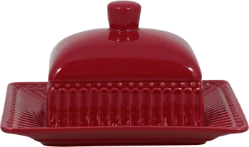 Greengate Alice Claret Red Butterdose