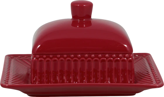 Greengate Alice Claret Red Butterdose