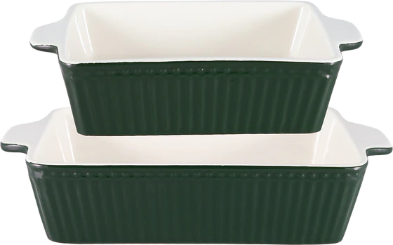 Greengate Alice Pinewood Green Auflaufform 2er Set - small