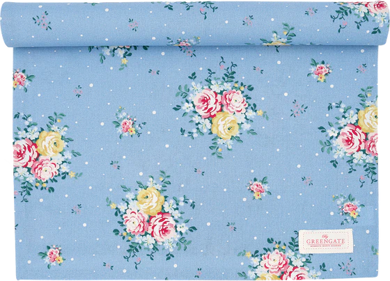 Greengate Laura Dusty Blue Tischläufer