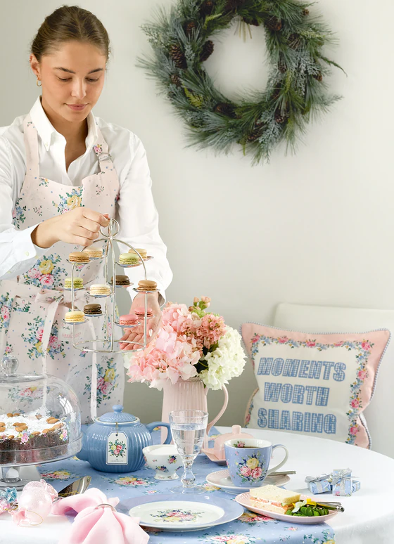 Greengate Laura Dusty Blue Tischläufer