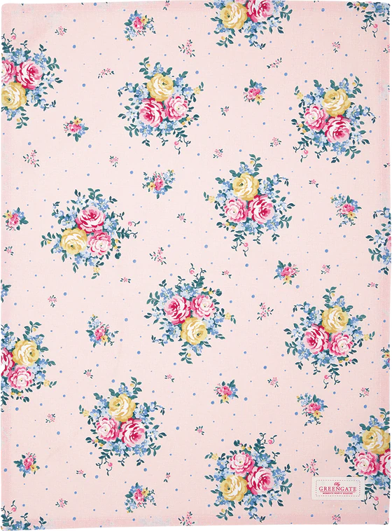 Greengate Laura Pale Pink Geschirrtuch