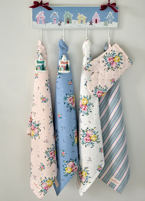 Greengate Laura Pale Pink Geschirrtuch