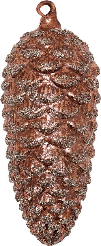 Greengate Zapfen Xmas Glas Anhänger glitter large
