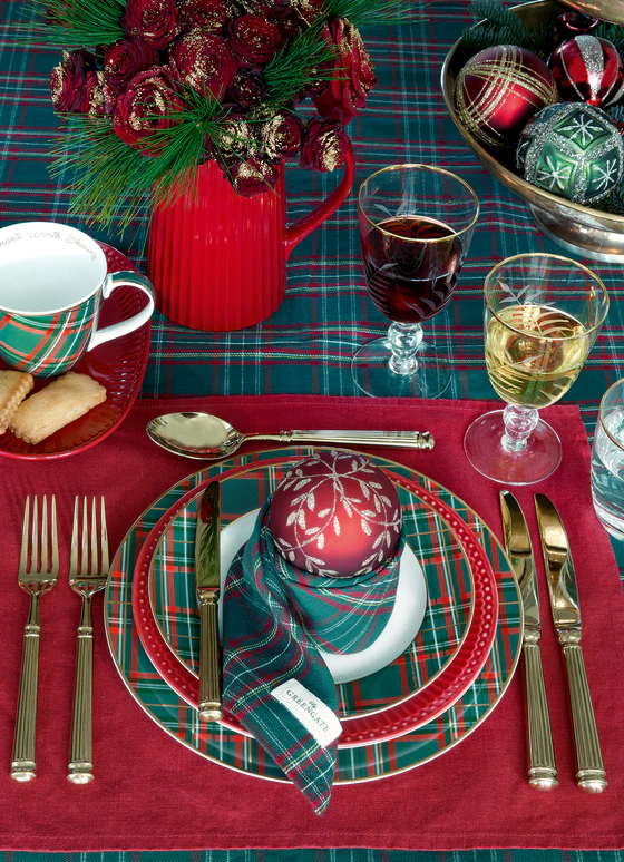 Greengate Dagmar check Green Tasse
