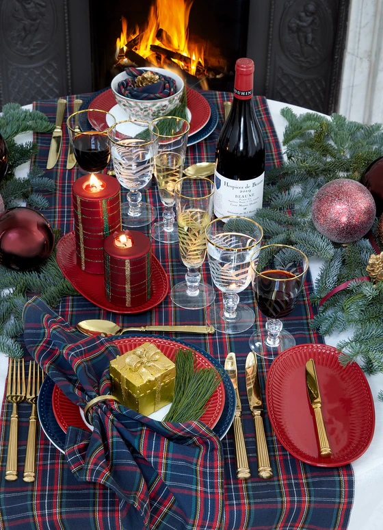 Greengate Dagmar check Green Stoffserviette
