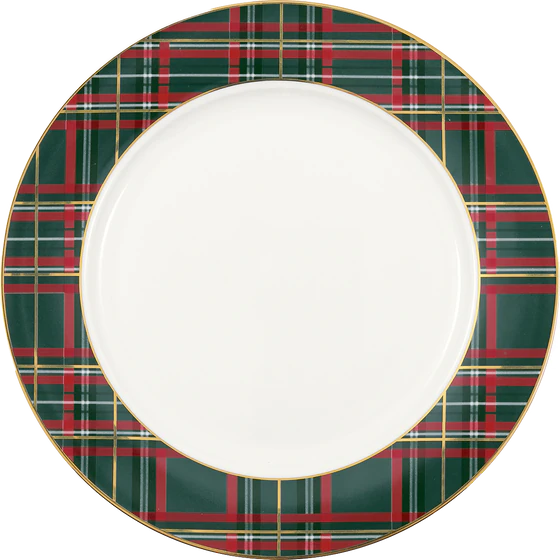 Greengate Dagmar check Green Dinner Teller