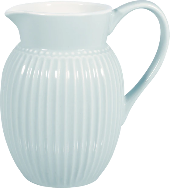 Greengate Jug Alice | Zeitlose Kanne in Pale Blue | Hochwertiger Keramikkrug