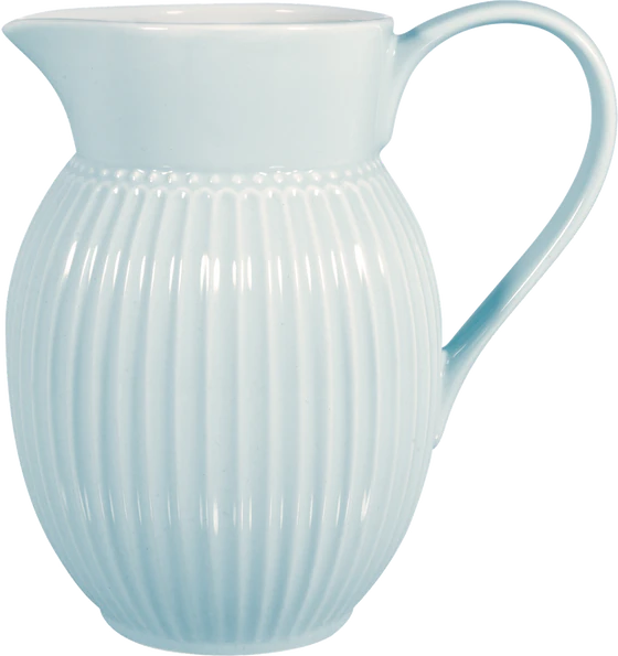 Greengate Jug Alice | Zeitlose Kanne in Pale Blue | Hochwertiger Keramikkrug
