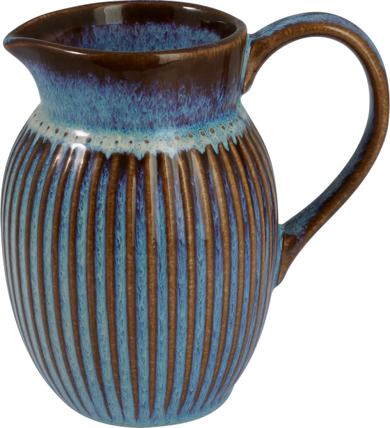 Greengate Jug Alice | Zeitlose Kanne in Oyster Blue | Hochwertiger Keramikkrug