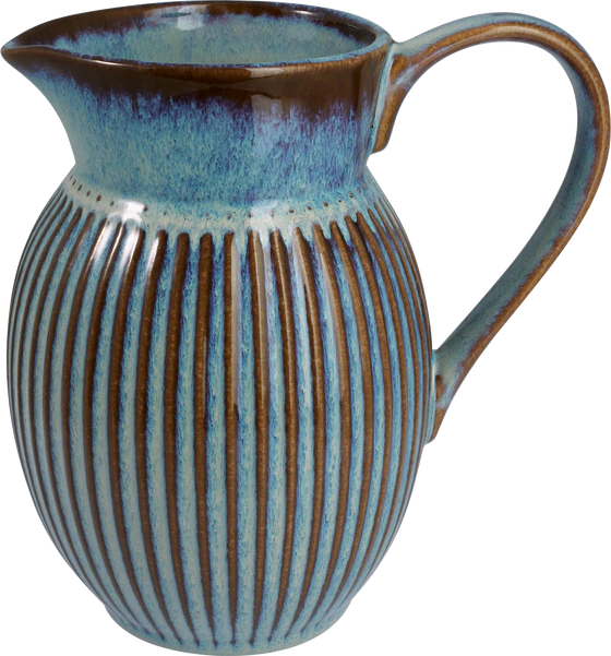 Greengate Jug Alice | Zeitlose Kanne in Oyster Blue | Hochwertiger Keramikkrug